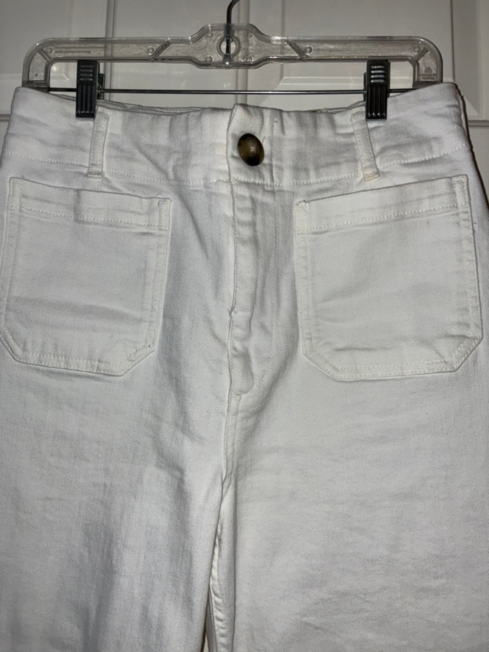 Maeve x Anthropologie COLETTE  White Wide-Leg High Rise Jeans Sz 30 - Picture 10 of 12